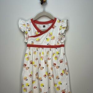 Tea Collection- Floral Ruffle Sleeve Dress